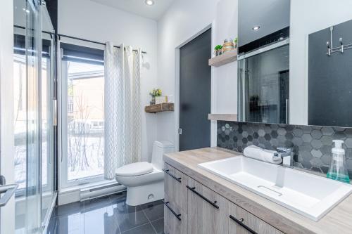 Bilik mandi di Le Rustique Chic - SPA privé