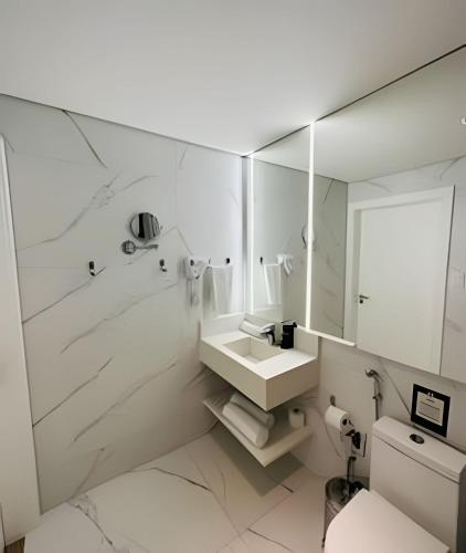 Phòng tắm tại Exclusividade Pé na Areia • Vista MAR