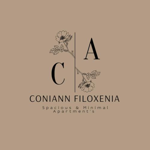 a cl monogram logo with flowers and leaves at Cozy & Minimal Apartment Near Airport Peania in Paianía