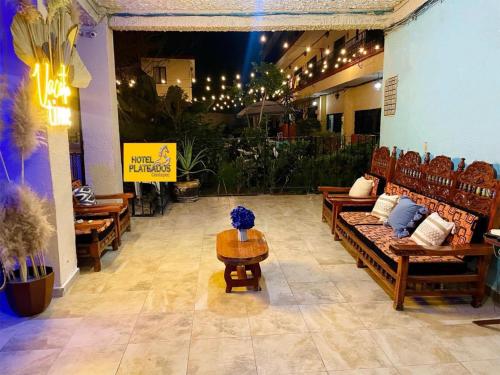 Posezení v ubytování Hotel Plateados Oaxtepec