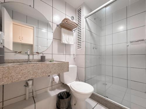 Bilik mandi di Conforto e Aventura Flat Lençois Barreirinhas