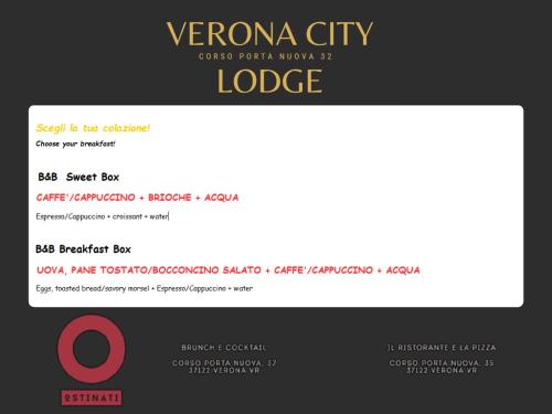 Certifikát, hodnocení, plakát nebo jiný dokument vystavený v ubytování Verona City Lodge