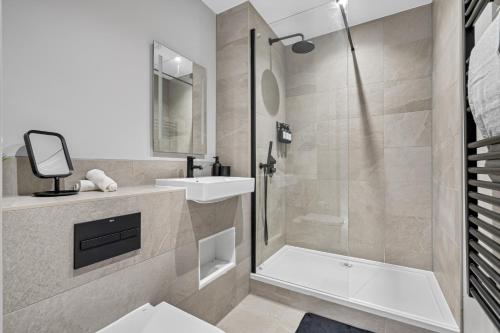 Koupelna v ubytování Luxury meets Comfort - The Pressworks