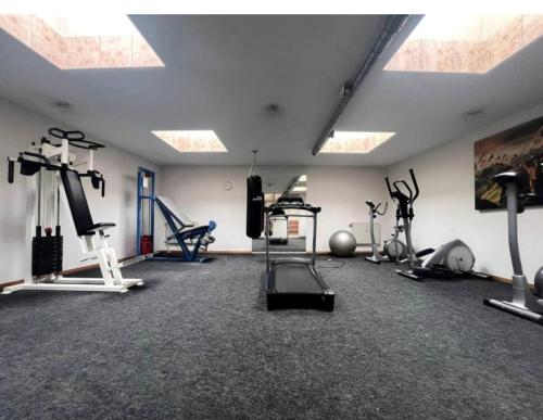 Fitness centrum a/nebo fitness zařízení v ubytování Les Crêtes