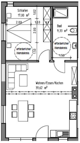 a floor plan of a small house with diagrams at Bei Haags in Gommersheim