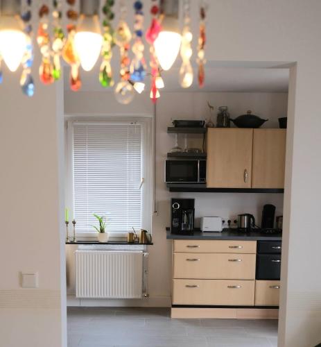 Dapur atau dapur kecil di Apartment mit Charme