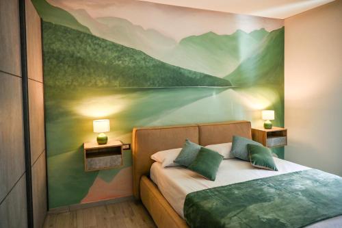 Postel nebo postele na pokoji v ubytování Solema Lake Como
