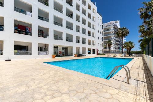 Quarteira First Line Front Beach Pool Flat View