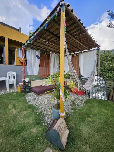 Taman di luar Espaço Villa Pella - Chalé Cravo