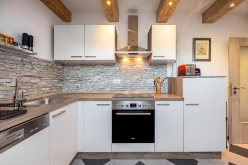 Dapur atau dapur kecil di Exkl Fewo für Anspruchsvolle
