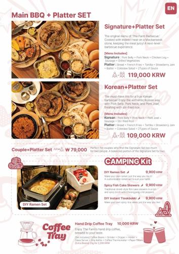 a collage of photos of a menu for a restaurant at Hotel Skypark Kingstown Dongdaemun in Seoul