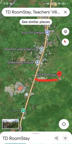 a screenshot of a map at TD ROOMSTAY in Dapa