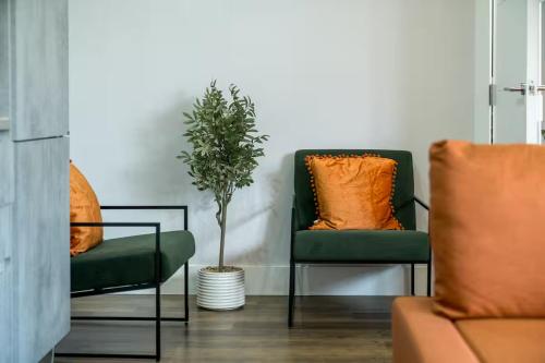 Ruang duduk di Boutique Lux London Apartments-Free Parking
