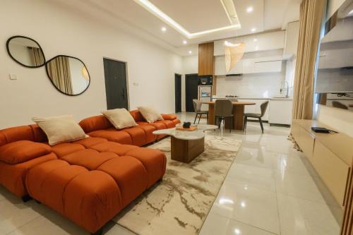 Posezení v ubytování George Residence Kaura Abuja
