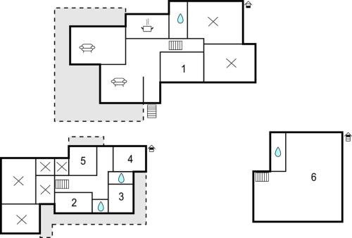a floor plan of a house at Panoramic villa with pool and gym in Grottammare