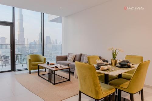 Experience Iconic Burj Khalifa Views from Your Cozy Getaway with Pool
