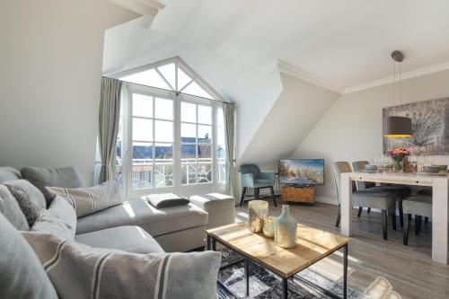 Ruang duduk di Ferienwohnung KaampsBay Sylt - NEU!