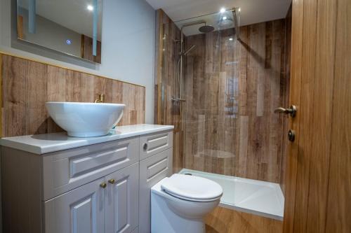 Et badeværelse på Coral Cottage