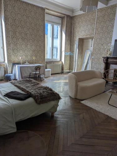 Posezení v ubytování Cœur Bastide Saint Louis