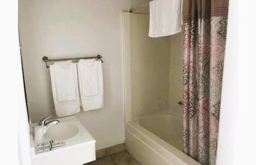 Ein Badezimmer in der Unterkunft Royal Gateway Motel by OYO
