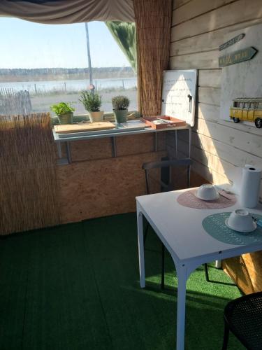 Balkón nebo terasa v ubytování Au relais des migrateurs