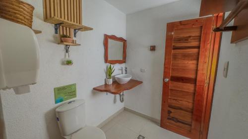 Koupelna v ubytování Ecohotel Yachay Tayrona dentro del Parque Tayrona