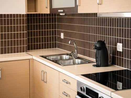 Η κουζίνα ή μικρή κουζίνα στο Chania sea view apartment - Crete