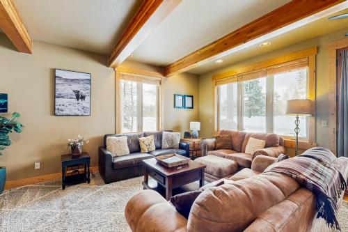 Χώρος καθιστικού στο Shiner Creek Retreat