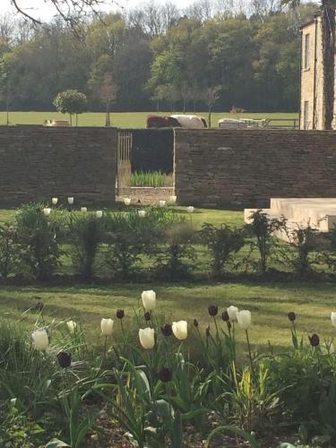Κήπος έξω από το Luxury barn in Cotswolds with natural pool
