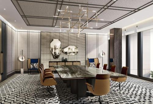 a dining room with a table and chairs at InterContinental Halong Bay Resort by IHG in Ha Long