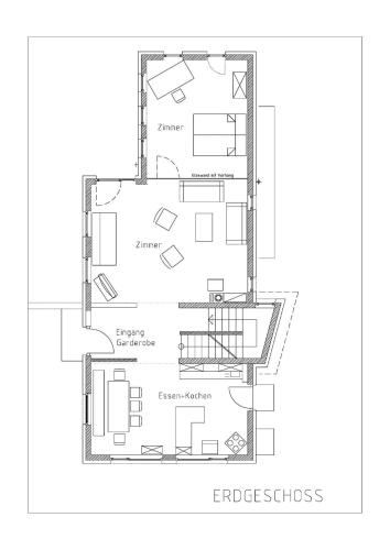 a floor plan of a house at Stadtvilla in Murnau am Staffelsee