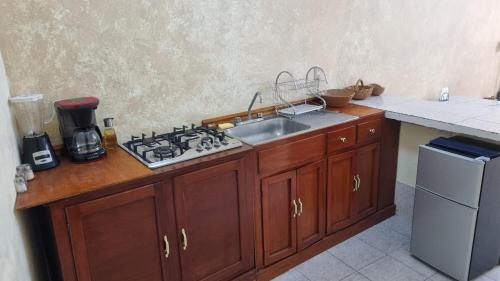 Η κουζίνα ή μικρή κουζίνα στο Departamento de 2 habitaciones en Casa la Experimental