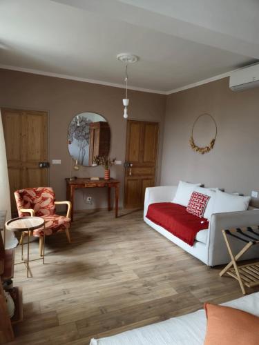 Χώρος καθιστικού στο CHAMBRES D'HÔTES L'Oréliane en Provence Adults Only