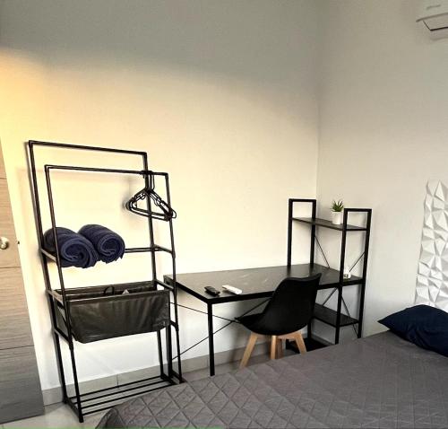 Ein Bett oder Betten in einem Zimmer der Unterkunft Refugio Perfecto con Alberca y seguridad Cerca Galerías!