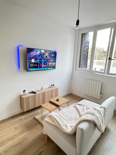 Μια τηλεόραση ή/και κέντρο ψυχαγωγίας στο 2P cosy aux portes de Paris