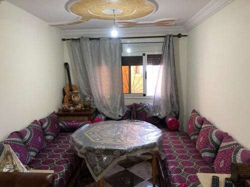 Χώρος καθιστικού στο Apartamiento con vistas al mar 1