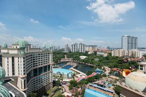 an aerial view of a city with buildings at W Studio Resort Suites in Petaling Jaya