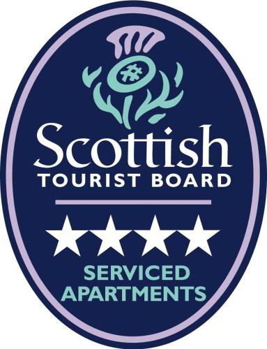 a logo for a scottish tourist board with stars at Printworks in Peterhead