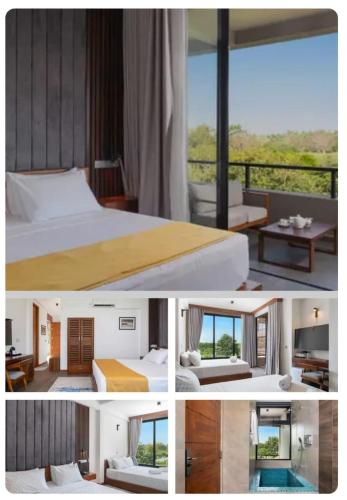 Postel nebo postele na pokoji v ubytování Thimbiri Wewa Resort Wilpattu