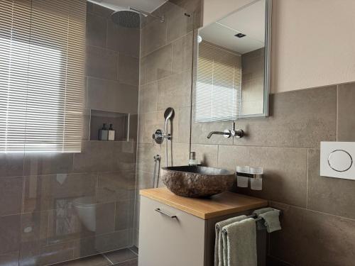 Koupelna v ubytování BnB Bellavista Apartment