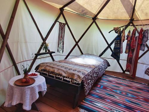 Postel nebo postele na pokoji v ubytování Eco glamping - Carpathians. Retreat hub Dzin Space
