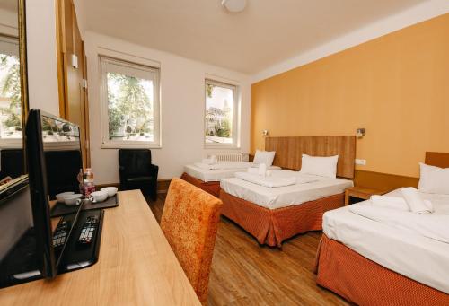 TV a/nebo společenská místnost v ubytování Hotel Metro