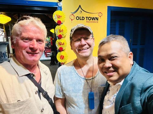 two men and a woman posing for a picture at Hoi An Old Town Residence - 56 Phan Boi Chau, Hoi An in Hoi An