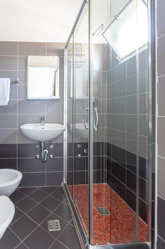 Koupelna v ubytování Hotel Blumen