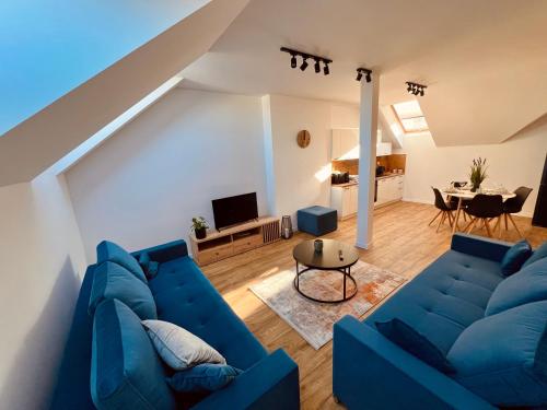 Χώρος καθιστικού στο Apartament Warszawska