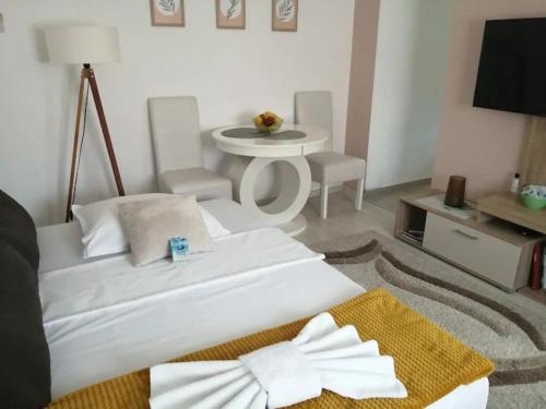 TV a/nebo společenská místnost v ubytování Apartman SIMONA