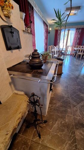 een keuken met een kookplaat bij Willa U Kośle 2 in Zakopane