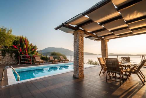 Seafront Marine Villa with private sea access - Iris Villas Lefkada