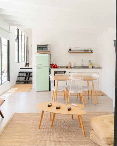 Η κουζίνα ή μικρή κουζίνα στο Glaciar de Roca Lofts