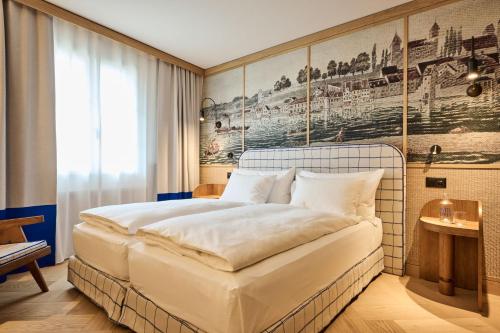 Postel nebo postele na pokoji v ubytování Sorell Hotel Speer